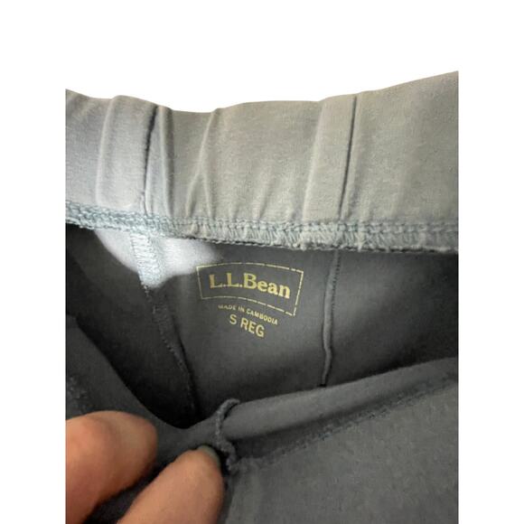 L L Bean Gorpcore Utility Lounge Cotton Cool Blue Relaxed Fit Straight Leggings - Picture 4 of 4
